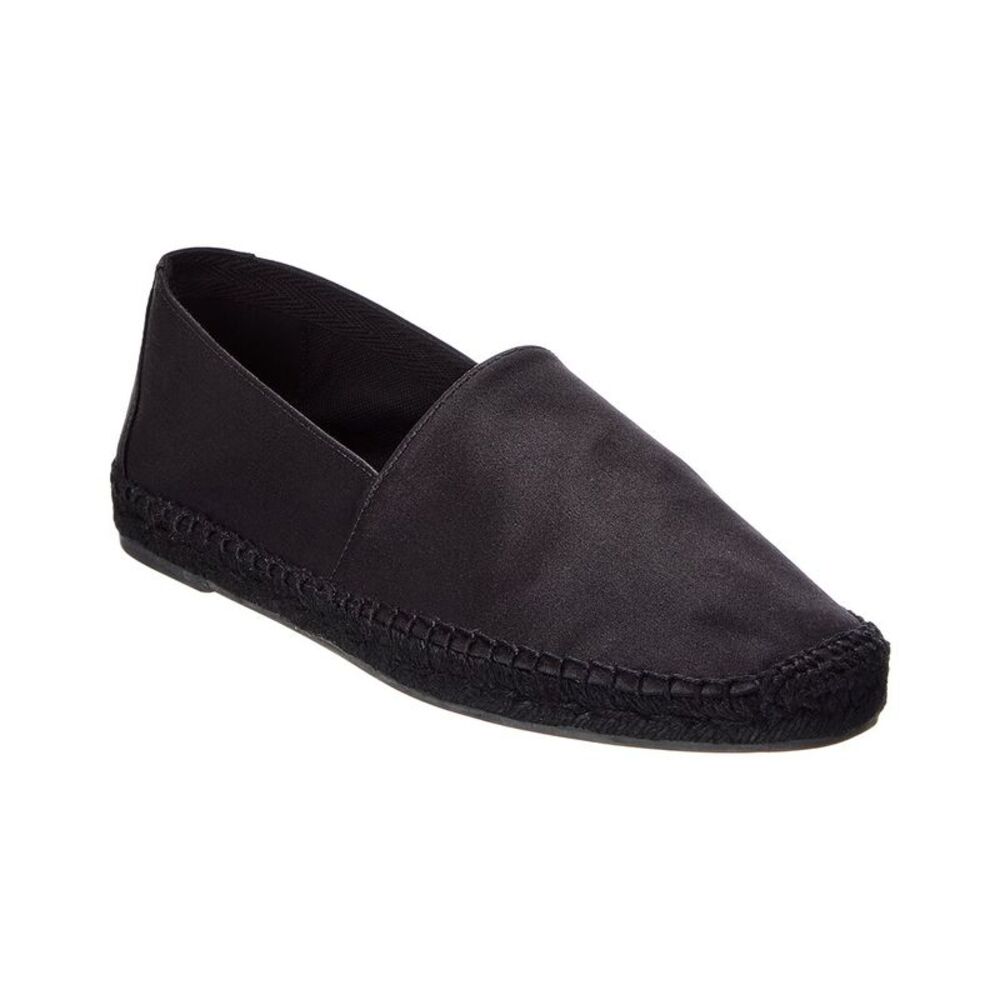 Saint Laurent Satin Espadrille, Black
